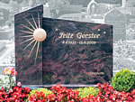 Doppelstein Aurindi Granit poliert